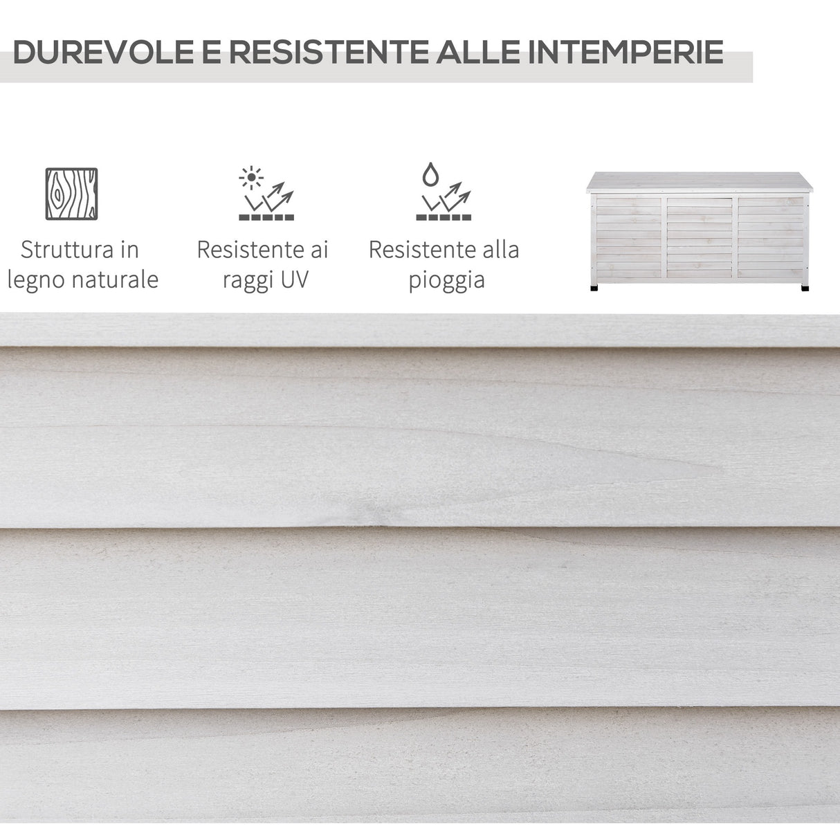 easycomfort easycomfort panca contenitore in legno di abete cassapanca da esterno bianco