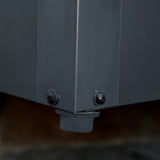 easycomfort easycomfort panca baule contenitore da giardino con chiave cassapanca moderna in acciaio grigio 120x62x62cm