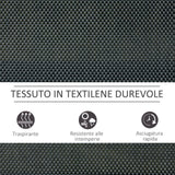 easycomfort easycomfort panchina a dondolo da giardino 3 posti in metallo e tessuto traspirante