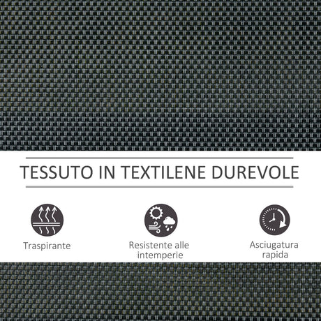 easycomfort easycomfort panchina a dondolo da giardino 3 posti in metallo e tessuto traspirante