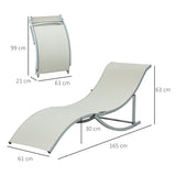 easycomfort easycomfort set 2 sdraio da giardino pieghevoli lettino prendisole in alluminio e textilene beige 61x165x63cm