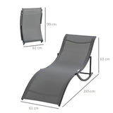 easycomfort set 2 sdraio da giardino pieghevoli lettino prendisole in alluminio e textilene 61x165x63cm