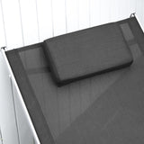 easycomfort easycomfort lettino prendisole in alluminio sedia sdraio da giardino in textilene con poggiatesta rimovibile