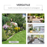easycomfort easycomfort panchina a dondolo da giardino per 2 persone con cuscini per seduta e schienale 122x70x87cm khaki