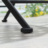 easycomfort set da giardino 3 pezzi 2 sedie pieghevoli e 1 tavolo design a mosaico grigio