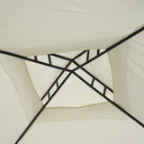 easycomfort easycomfort gazebo da giardino con paletti e corde doppio tetto zanzariera pareti laterali beige 294 x 294 x 263 cm