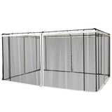 easycomfort zanzariera per gazebo tende di ricambio universale con cerniere 352x207cm nero beige