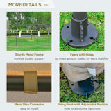 easycomfort easycomfort gazebo da giardino 3x3m in metallo con zanzariera e tetto a 2 livelli in poliestere cachi