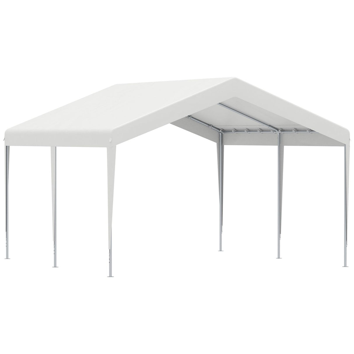 easycomfort garage portatile 4x4m con tettoia anti uv pioggia e vento per veicoli matrimoni e feste bianco