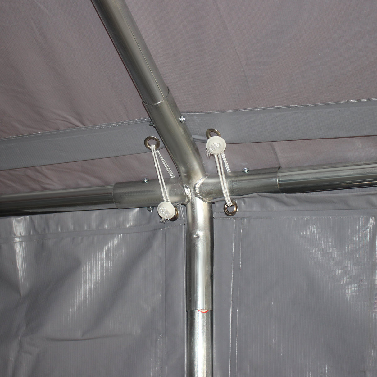 easycomfort tendone da giardino per feste con porte a cerniera e pannelli removibili 8x4m grigio scuro