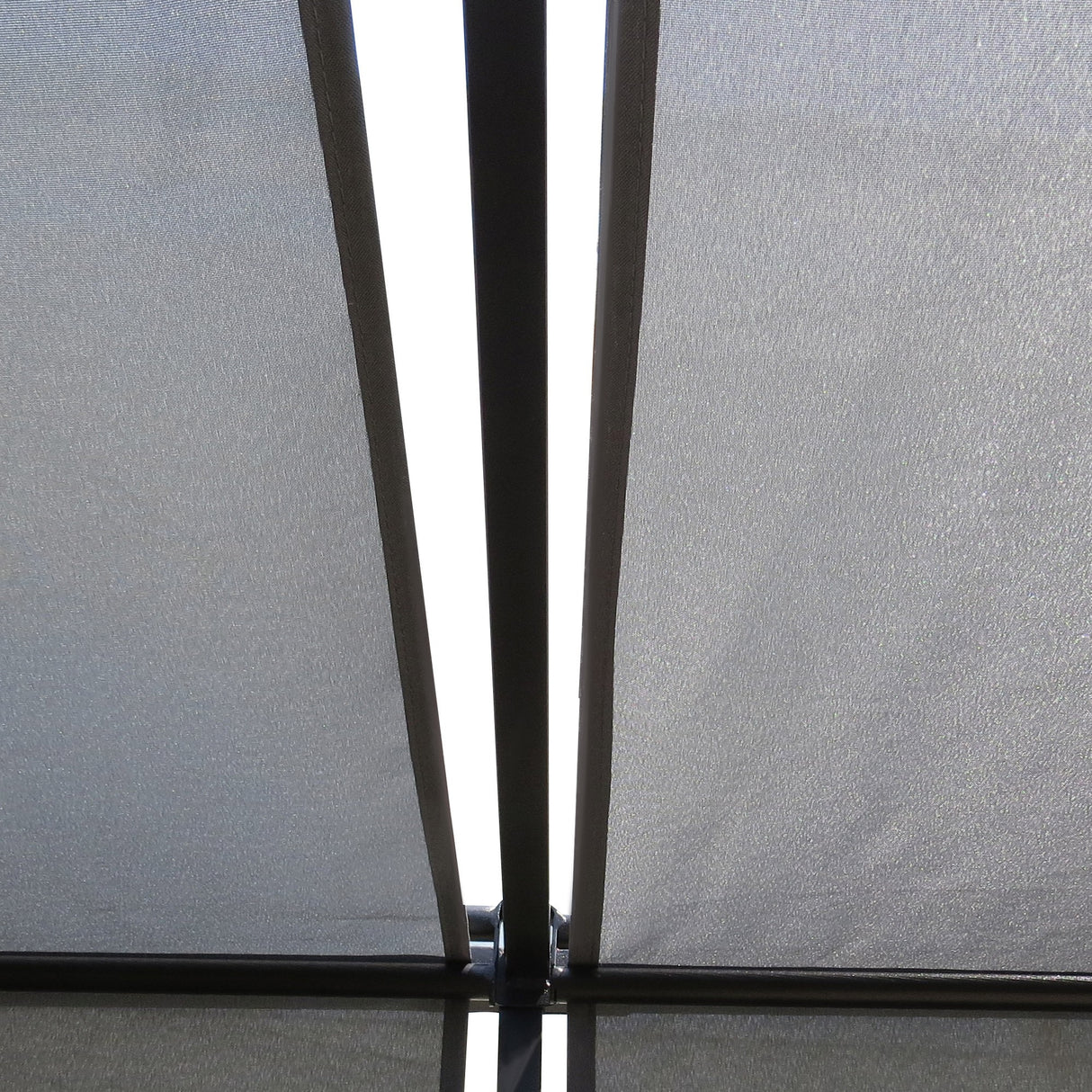 easycomfort gazebo a pergola 3x3m in acciaio con tettuccio scorrevole e 8 picchetti inclusi
