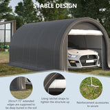 easycomfort easycomfort tendone da giardino per auto e attrezzi con ingresso a cerniera picchetti e funi 500x300x240 cm