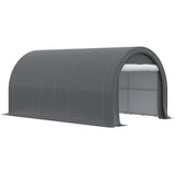 easycomfort easycomfort tendone da giardino per auto e attrezzi con ingresso a cerniera picchetti e funi 500x300x240 cm