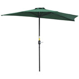 easycomfort easycomfort ombrellone semicircolare impermeabile protezione uv verde 269 x 138 x 236cm