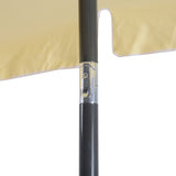 easycomfort easycomfort ombrellone parasole rettangolare con palo inclinabile in poliestere crema