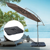 easycomfort easycomfort set 4pz base per ombrellone da giardino in plastica 50 50 7.5cm