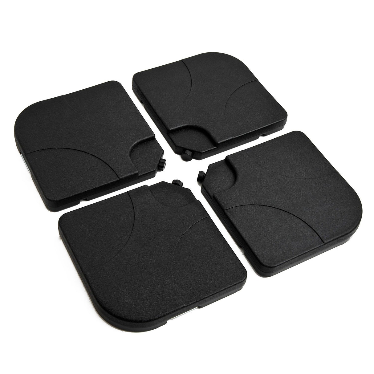 easycomfort easycomfort set 4pz base per ombrellone da giardino in plastica 50 50 7.5cm