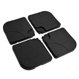 easycomfort easycomfort set 4pz base per ombrellone da giardino in plastica 50 50 7.5cm