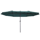 easycomfort easycomfort ombrellone doppio tettuccio da esterni anti uv 460 x 270 x 240 verde marrone