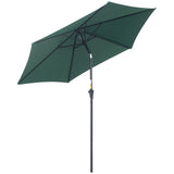 easycomfort easycomfort ombrellone da giardino inclinabile spiaggia alluminio e poliestere 2.7 2.35m verde scuro