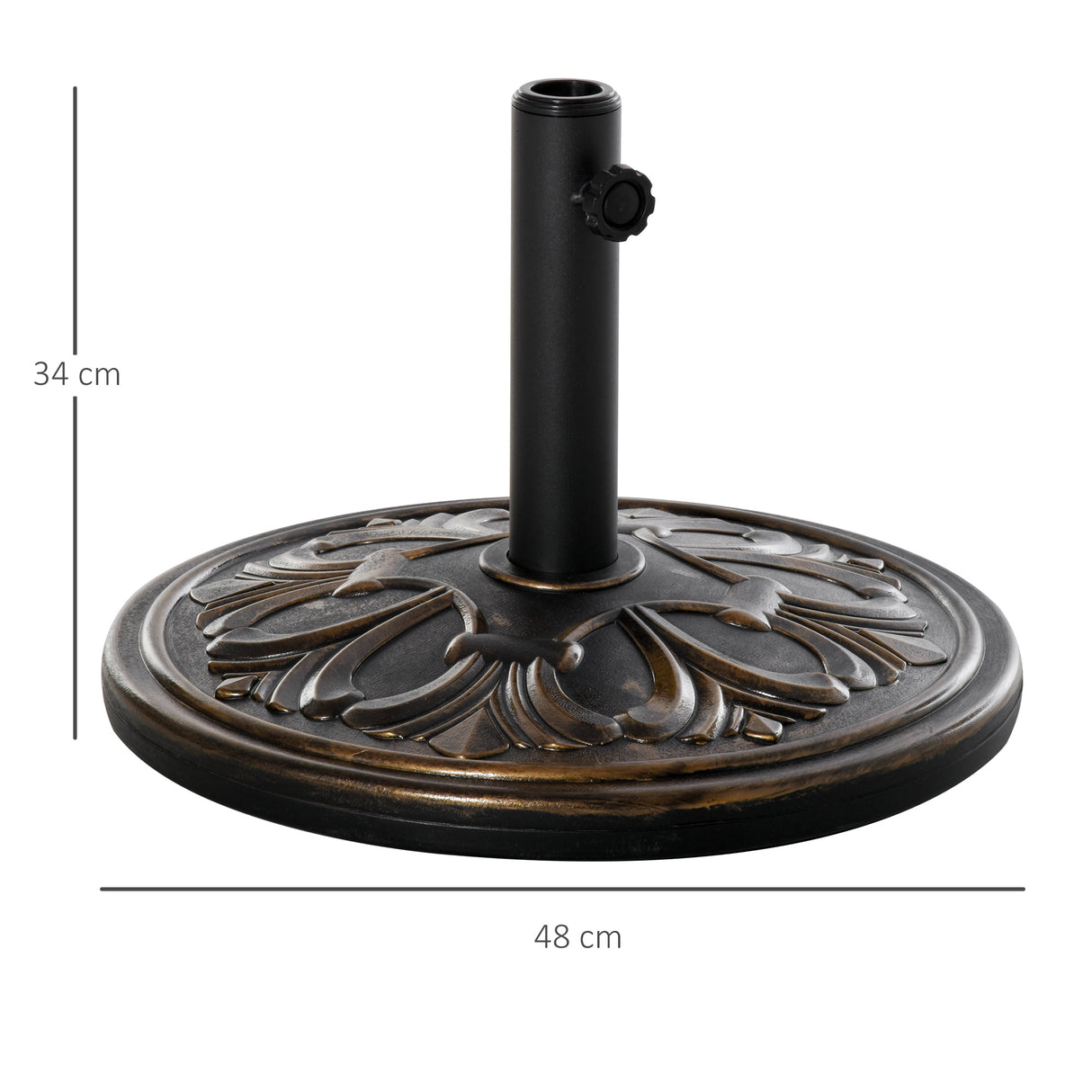 easycomfort easycomfort base per ombrellone per palo da 35mm 38mm 48mm peso 13kg da giardino