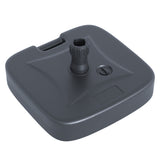 easycomfort easycomfort base per ombrellone riempibile con acqua e sabbia hdpe nero 46x45x26 cm