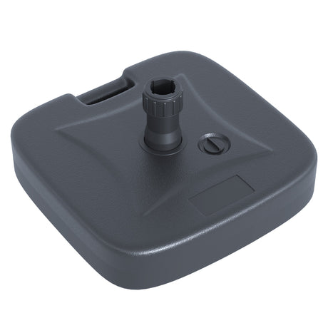 easycomfort easycomfort base per ombrellone riempibile con acqua e sabbia hdpe nero 46x45x26 cm