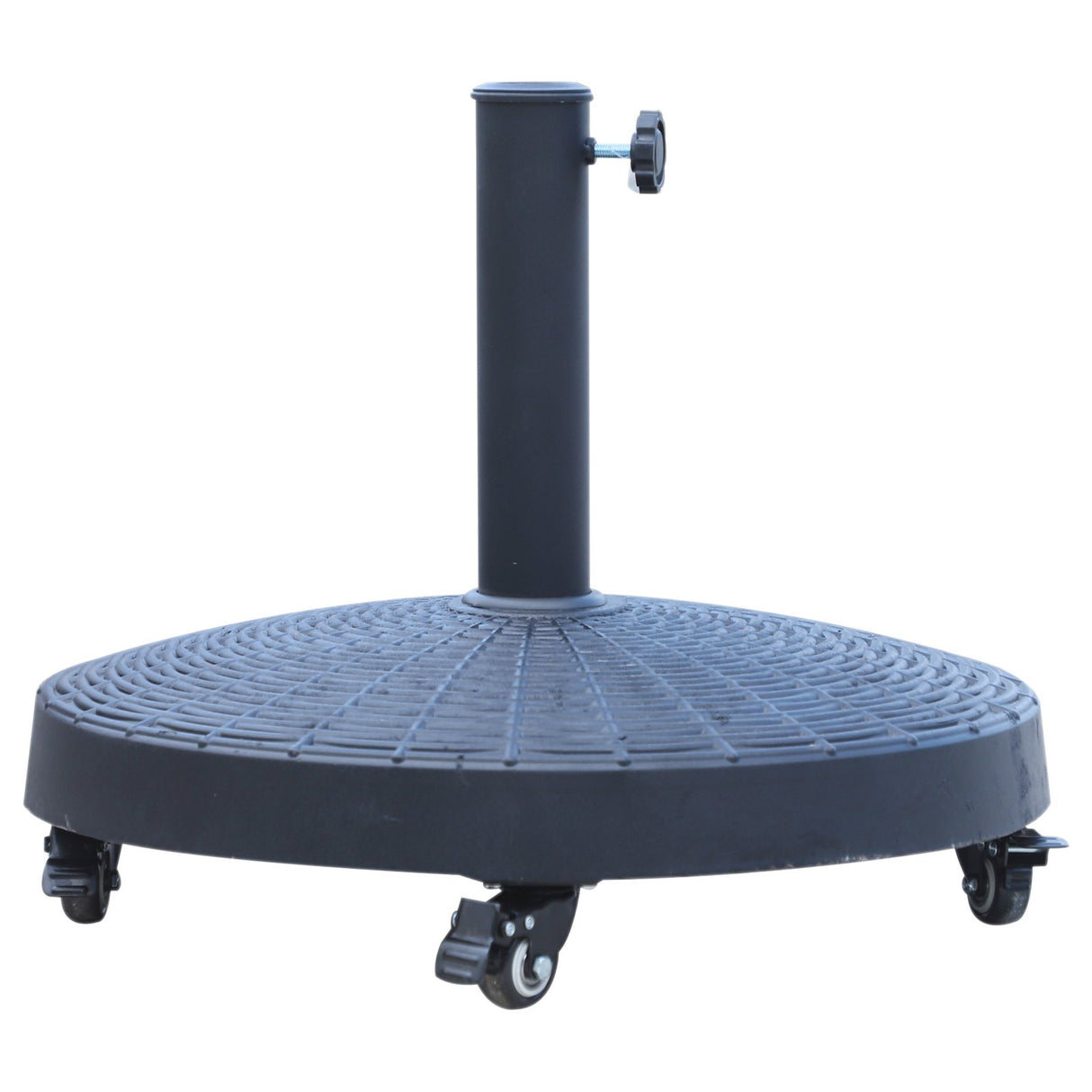 easycomfort easycomfort base per ombrellone da 38mm e 48mm in resina e acciaio nero 52 x 41cm