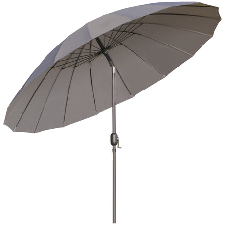 easycomfort easycomfort ombrellone da giardino e terrazza 2 5x2 5 m con manovella 18 stecche e testa inclinabile grigio scuro