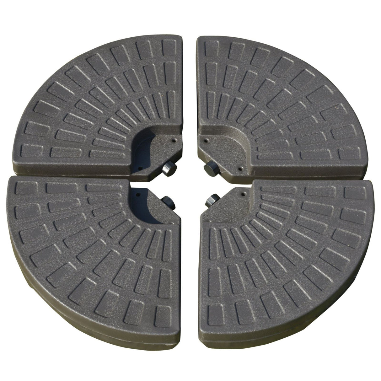 easycomfort easycomfort set 4 pzi basamento ombrellone decentrato da giardino con base a croce
