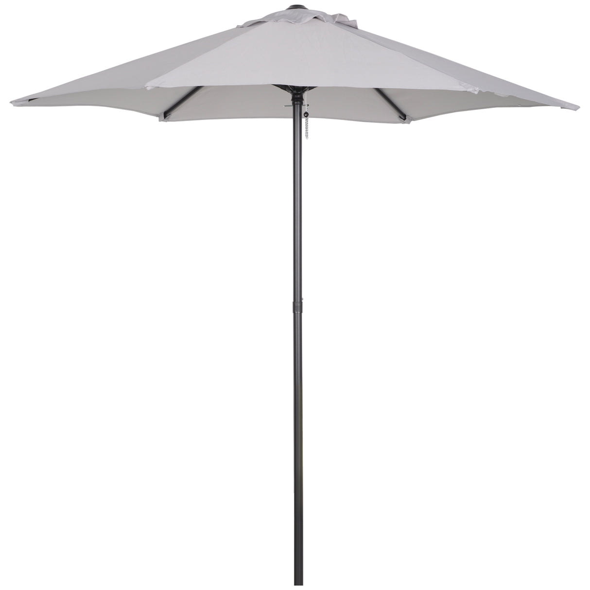 easycomfort outusnny ombrellone 2x2 m da giardino con palo centrale ombrellone per esterno in alluminio grigio chiaro