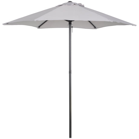 easycomfort outusnny ombrellone 2x2 m da giardino con palo centrale ombrellone per esterno in alluminio grigio chiaro