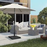 easycomfort base per ombrellone di 19kg e 51x51x32 cm in resina e acciaio per pali o32mm o38mm e o48mm nero