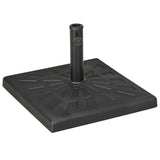 easycomfort base per ombrellone di 19kg e 51x51x32 cm in resina e acciaio per pali o32mm o38mm e o48mm nero