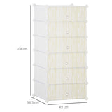 easycomfort easycomfort mobile scarpiera modulare salvaspazio 6 cubi 45x35x17cm in plastica pp e acciaio 45x36 5x108cm bianco