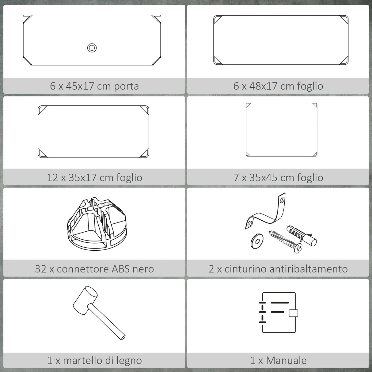 easycomfort easycomfort mobile scarpiera modulare salvaspazio 6 cubi 45x35x17cm in plastica pp e acciaio 45x36 5x108cm bianco