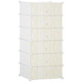 easycomfort easycomfort mobile scarpiera modulare salvaspazio 6 cubi 45x35x17cm in plastica pp e acciaio 45x36 5x108cm bianco