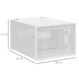 easycomfort easycomfort mobile scarpiera modulare salvaspazio 18 cubi 28x36x21 cm in plastica pp bianco