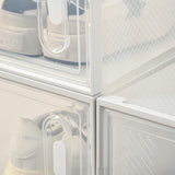 easycomfort easycomfort mobile scarpiera modulare salvaspazio 18 cubi 28x36x21 cm in plastica pp bianco