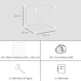 easycomfort easycomfort mobile scarpiera modulare salvaspazio 6 cubi 30x30x30 cm in acciaio e pp 94x32x94 cm bianco