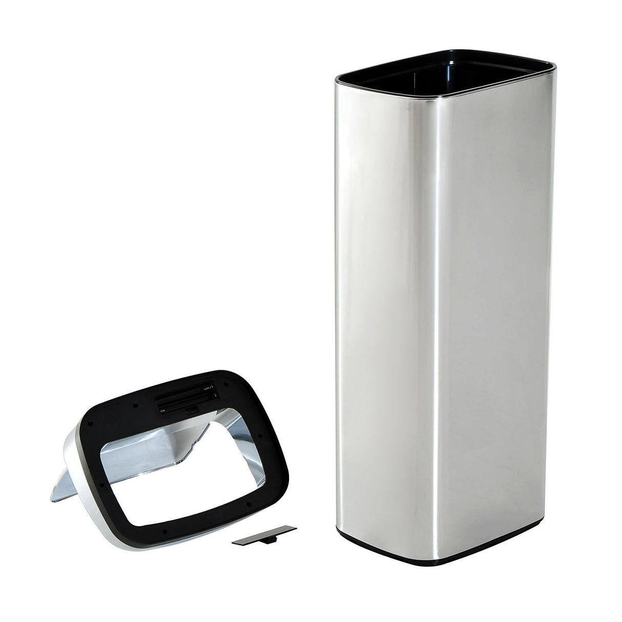 easycomfort easycomfort cestino dei rifiuti rettangolare in acciaio inox con sensore a infrarossi 50l ean 8054144133935