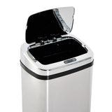 easycomfort easycomfort cestino dei rifiuti rettangolare in acciaio inox con sensore a infrarossi 50l ean 8054144133935