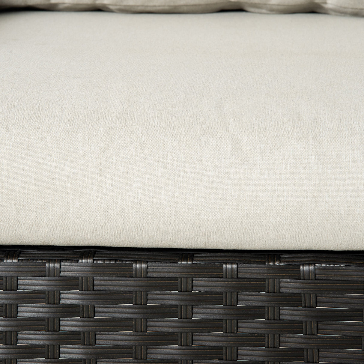 easycomfort divano da giardino 2 posti in rattan pe divano da esterno con cuscini imbottiti e piedini regolabili 132x70x74cm marrone