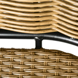 easycomfort set mobili da giardino in rattan 5 pezzi salottino da esterno con 2 tavolini divano 3 posti e 2 poltrone con cuscini