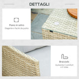easycomfort easycomfort salotto da giardino 7 pezzi modulabile in rattan pe con cuscini beige