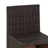 easycomfort easycomfort set mobili da giardino in rattan 5pz tavolo pranzo 4 sedie con cuscini