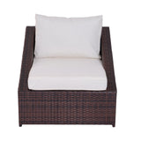 easycomfort easycomfort set mobili da giardino in pe rattan con tavolino e 2 poltrone