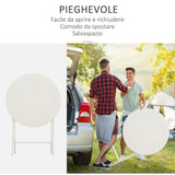 easycomfort easycomfort tavolino con sedie pieghevoli in acciaio bianco per balcone terrazzo giardino
