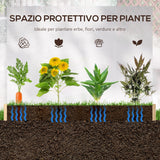easycomfort easycomfort orto rialzato a 3 livelli in rattan sintetico senza fondo per piante e verdure 120x120x40cm grigio