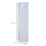 easycomfort easycomfort armadietto 4 ripiani 2 porte chiusura di sicurezza ufficio garage officina acciaio laminato a freddo 38x46x180cm grigio ean 8054111847179